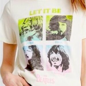 The Beatles Let It Be Cream Graphic Tee